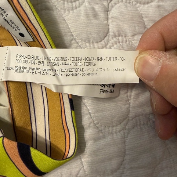 Zara Multicolor High Waisted Printed Skort Bloggers Favorite L Made in Morocco - Picture 7 of 9